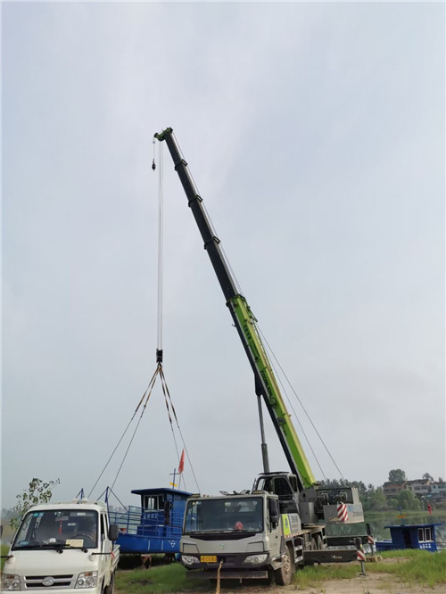 乐陵市桥梁建设吊装案例